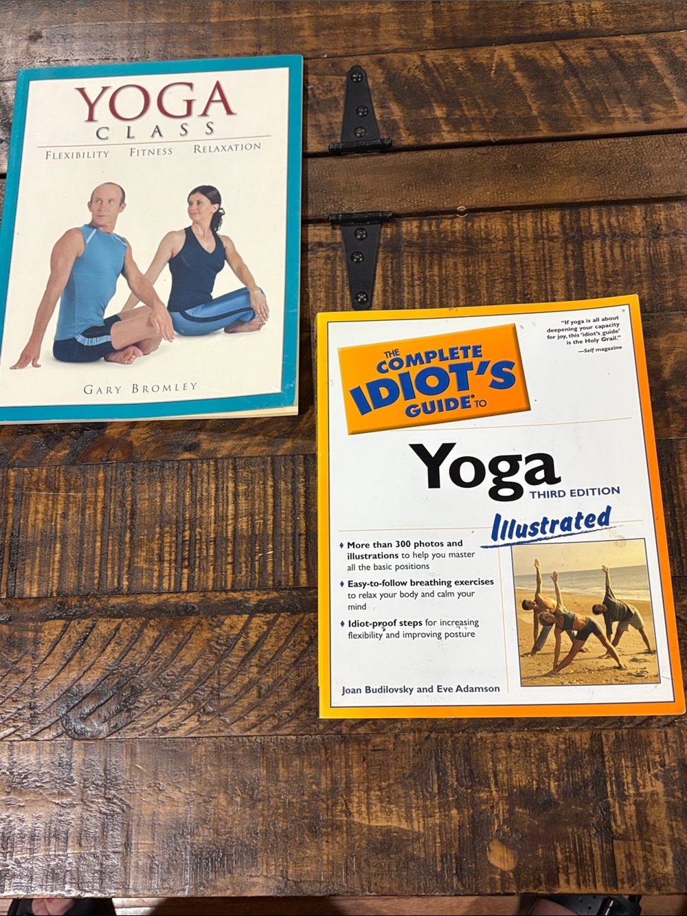 Idiot Yoga Instruction Books - Blue & Yellow Covers